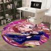 1 Stück Anime-Design Runder Teppich - Bürostuhlmatte, Rutschfester Teppich für Anime-Fans | Perfektes Geschenk für Anime-Liebhaber | Geeignet für Heimdekoration, Wohnzimmer