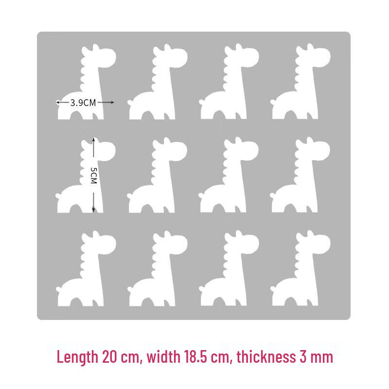 Ruhan 12-Hole Deer Acrylic Baking Mold
