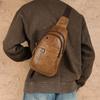 Men's Genuine Leather Chest Bag, Retro Trend Single-shoulder Bag, Multi-functional Large-capacity Men's Bag, Commuting Bag