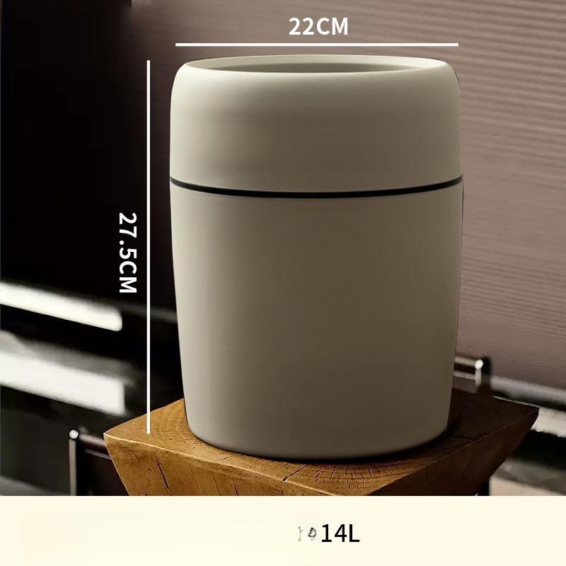 14/20L Lidless Wastebasket Round Trash Can Simple Style Double-layer Recycle Bins Office Living Room Kitchen Bin Household Items