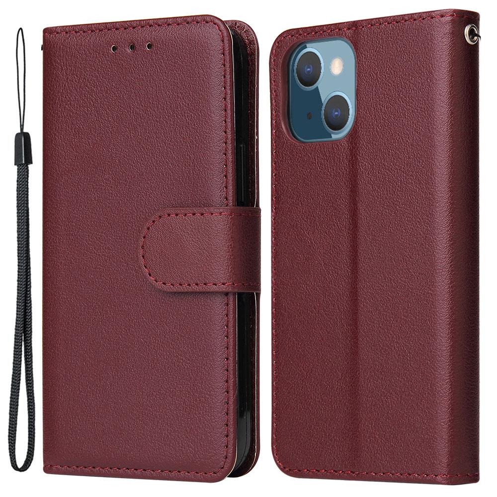 For iPhone 13 Mini Case PU Leather Phone Cover with Card Slots Wallet