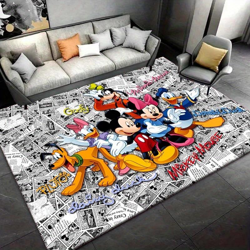 

1pc Cute Mickey Mouse Pattern Area Rug Soft Flannel Floor Mat for Living Room, Bedroom, Kitchen, Sofa Coffee Table Floor Mat, Machine Washable 60cm by 90cm