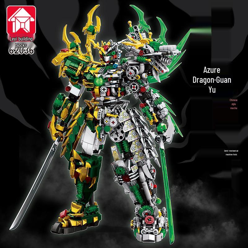 Yue Yi Black Tiger Zhao Yun & Guan Yu Mecha Three Kingdoms Building Blocks Toy