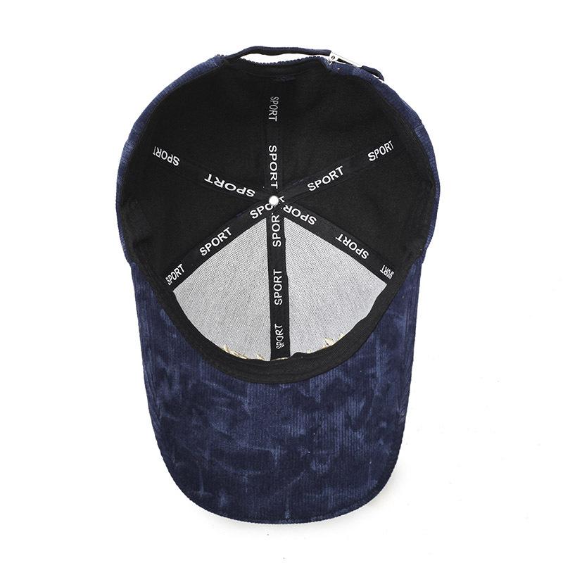 Autumn Winter Corduroy Baseball Cap Women's Winter Coldproof Cap Couple Hat Men Letter Embroidery Cap