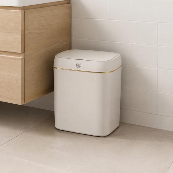 Electric Sensor Garbage Bin Smart Motion Trash Can, 4 Mode Automatic Open Lid Can with Rechargeable Battery, 11/13 L Plastic Waste for Kitchen