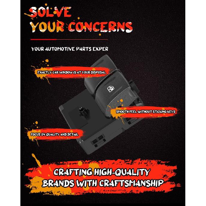 CCIYU Front Power Window Switch Compatible for Chevrolet Colorado 2015 16 17 18 19 20 21 2022,for GMC Canyon 2015-2022 | Replaces 23427095