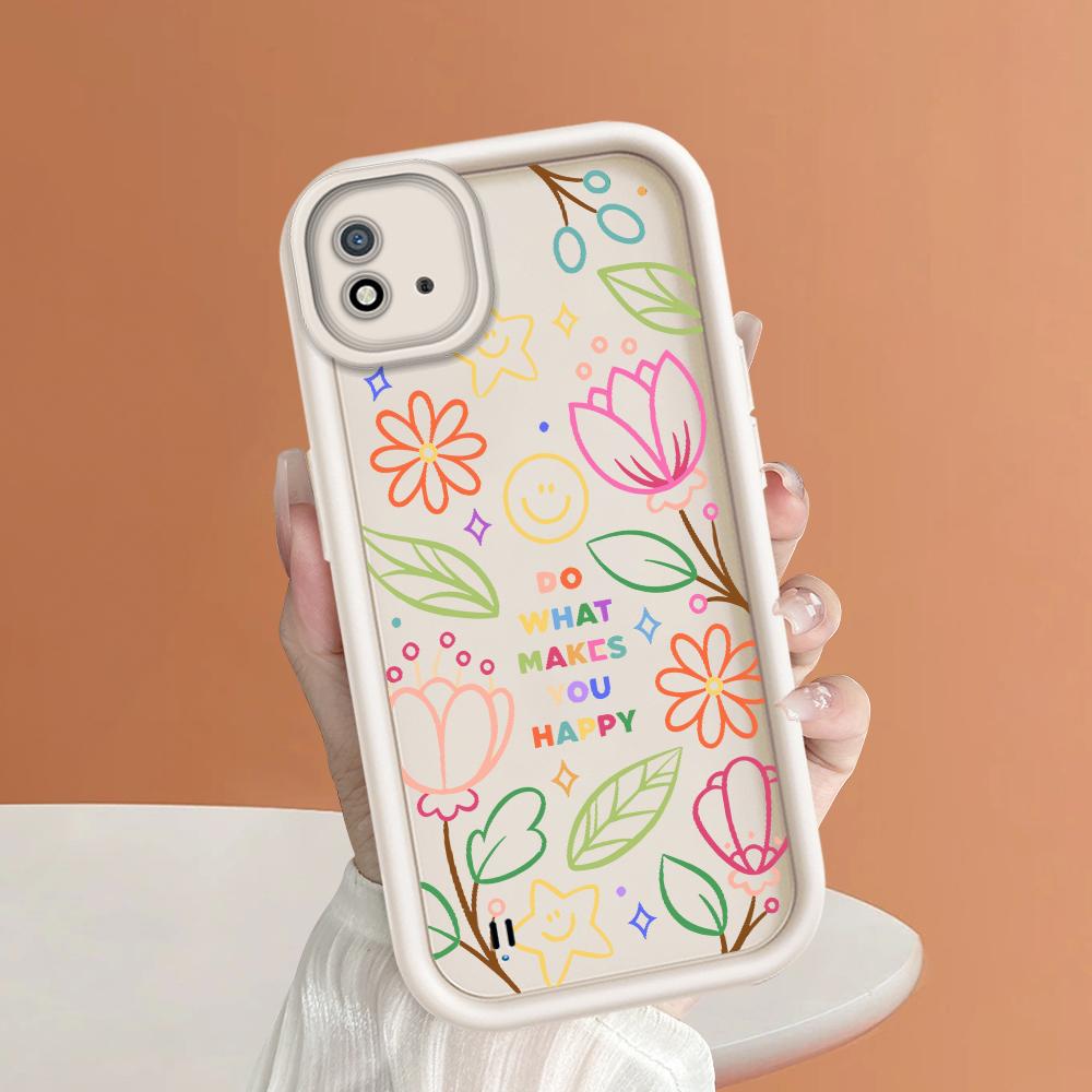 Weiches Silikon-Quadratleiter-Druckmuster-Telefongehäuse Vollständige Abdeckungskamera Stoßfestes Schutzgummigehäuse für OPPO Realme