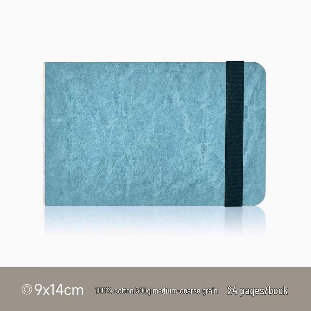 Custom Watercolor Accordion Fold Journal - 300g Paper, Compact and Convenient