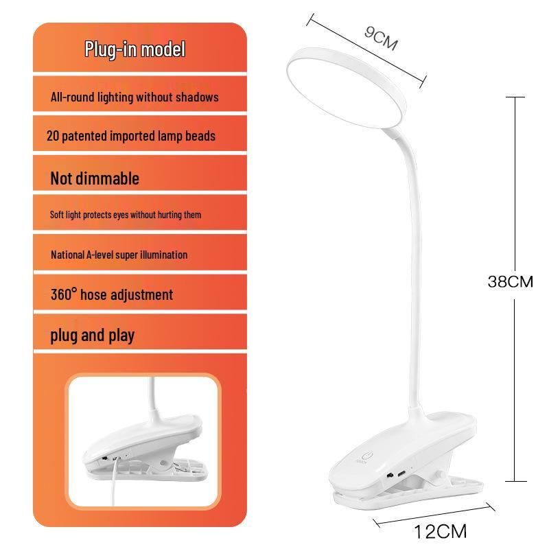2023 LED Touch Desk Lamp: Foldable, USB Rechargeable, Clip-On Design for Children's Eye Protection