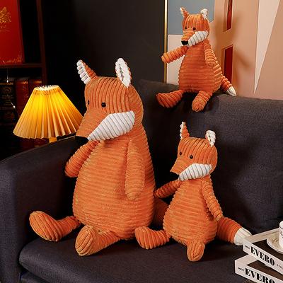 Cosplay Animal Sauvage de Forêt Animal en Peluche Rayé Peluche Renard Orange Poupée Jouet en Peluche Câlin Compagnon de Sommeil Pour Fille Cadeau