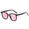 Gradient Brown Blush Lens Black Frame GM Style Sunglasses Women Men High-end UV Protection Fashion Sun Glasses