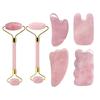 Face Jade Roller Rose Quartz Gua Sha Massage Board Facial Lifting Anti Wrinkle Beauty Skin Care Gouache Scraper Stone Massager