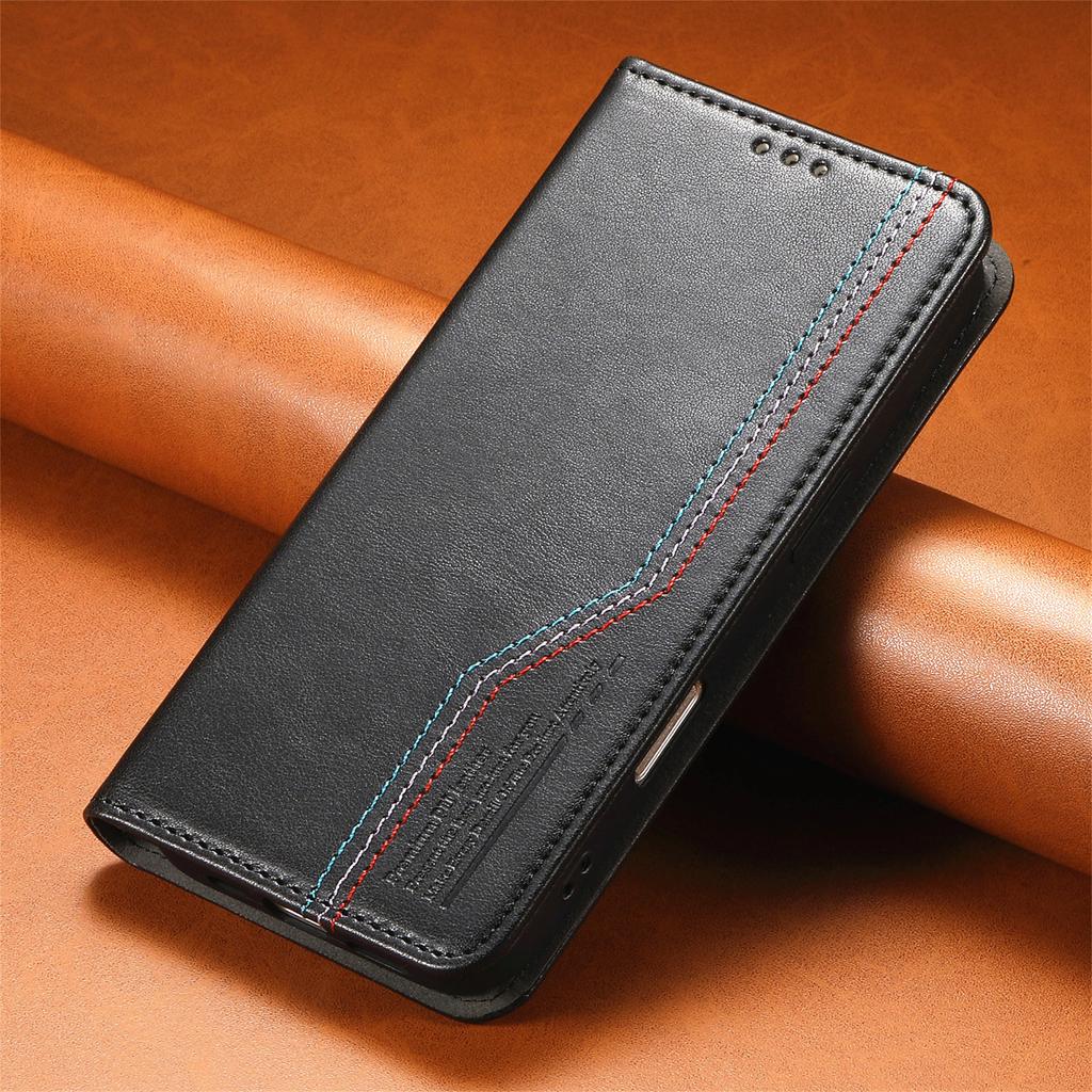 Multifunksjonelt Vintage Luksus Etui for Oppo A3 Pro/A5 Pro/Realme C63/C75/Reno12 F...Stativ + Kortlomme + Sklisikker Stropp | Semsket skinn & Lær (4 farger)