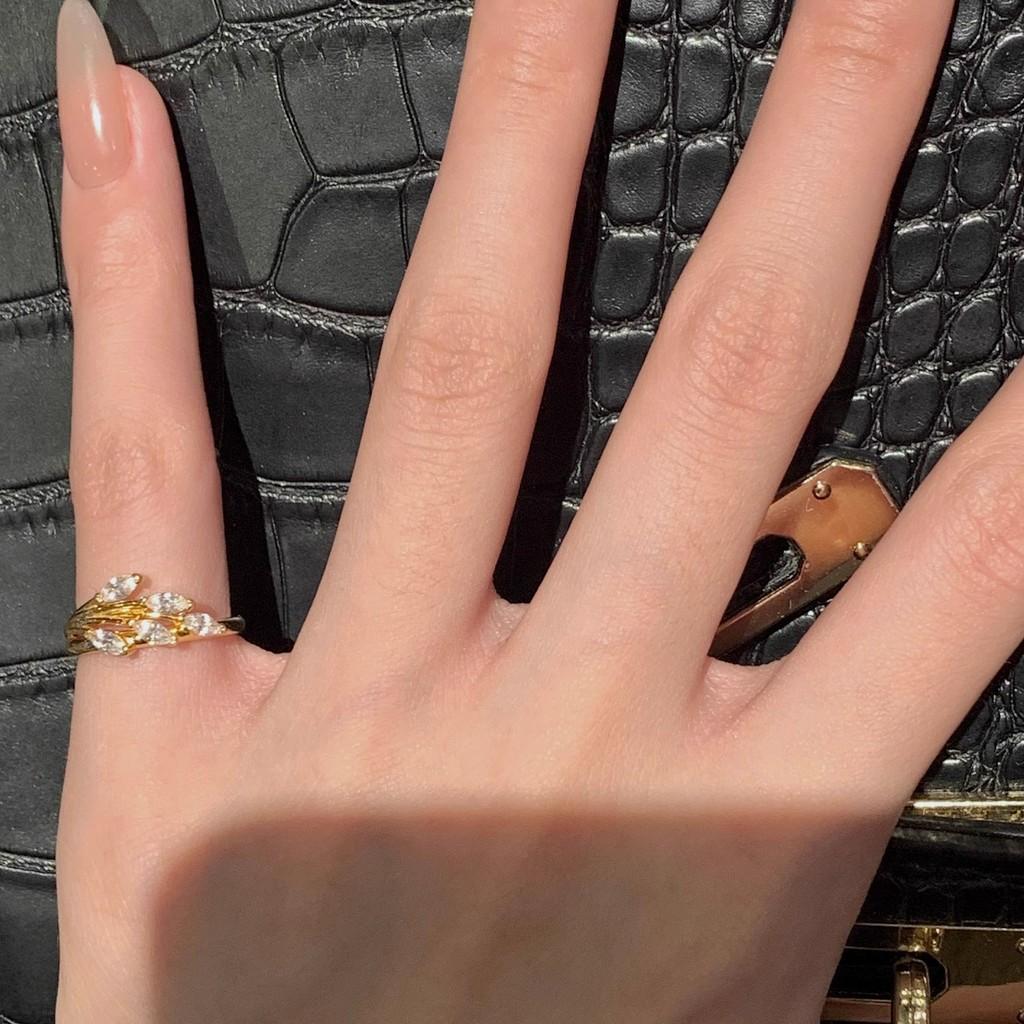 Elegant Adjustable Gold Wheat Spike Ring For Women Stylish Minimalist Fashion Jewelry