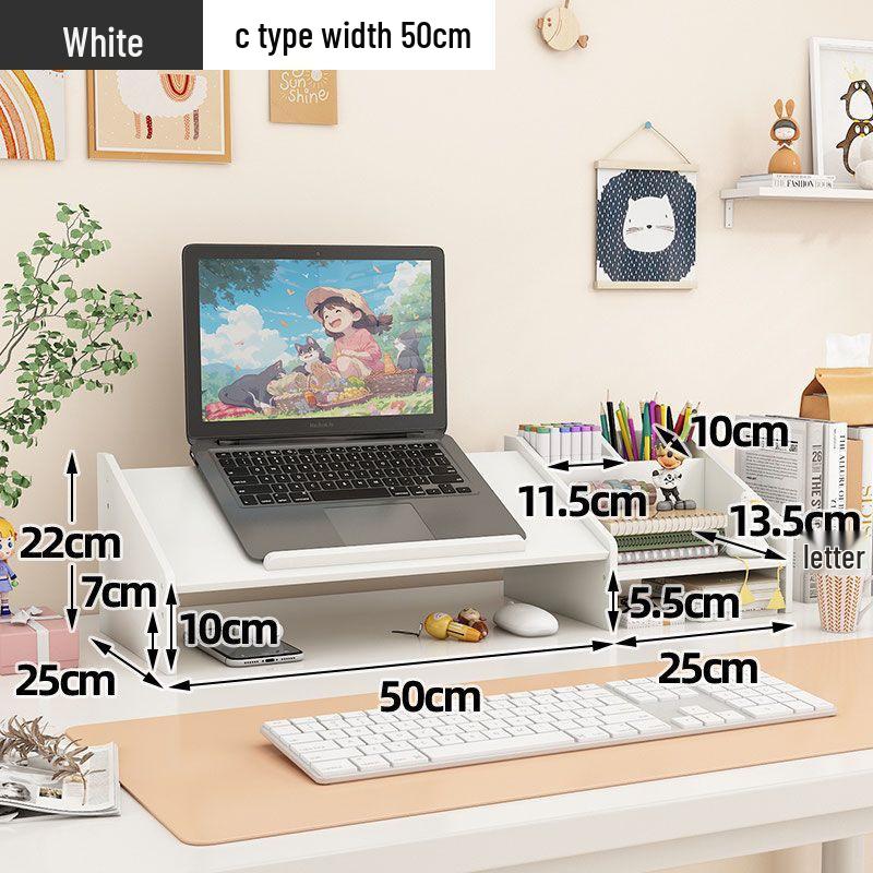 Laptop and Monitor Desktop Riser for Office and Dorm Use