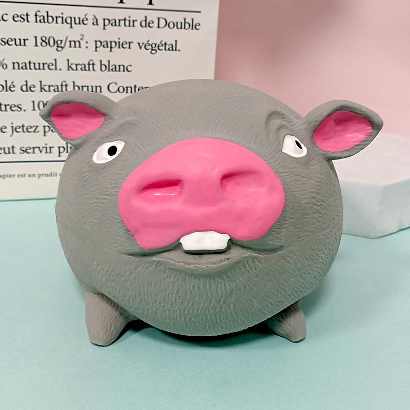 

Expression Funny Pig Decompression Slow Rebound Toy Relieve Anxiety Mood Tool Gray