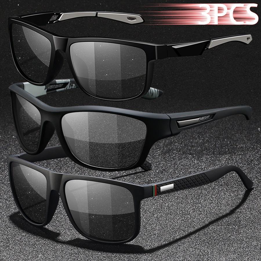1PCS Photochromic Sports Sunglasses Men Women Vintage Cycling Driving Mountaineering Chameleon UV400 Eyewear
