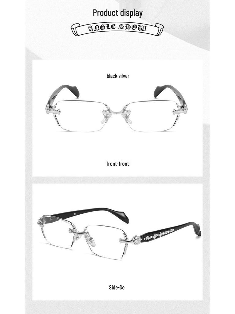 Hochauflösende randlose Blaulicht-Lesebrille: Ultraleicht und modisch für Männer, Frauen und Alterssichtigkeit