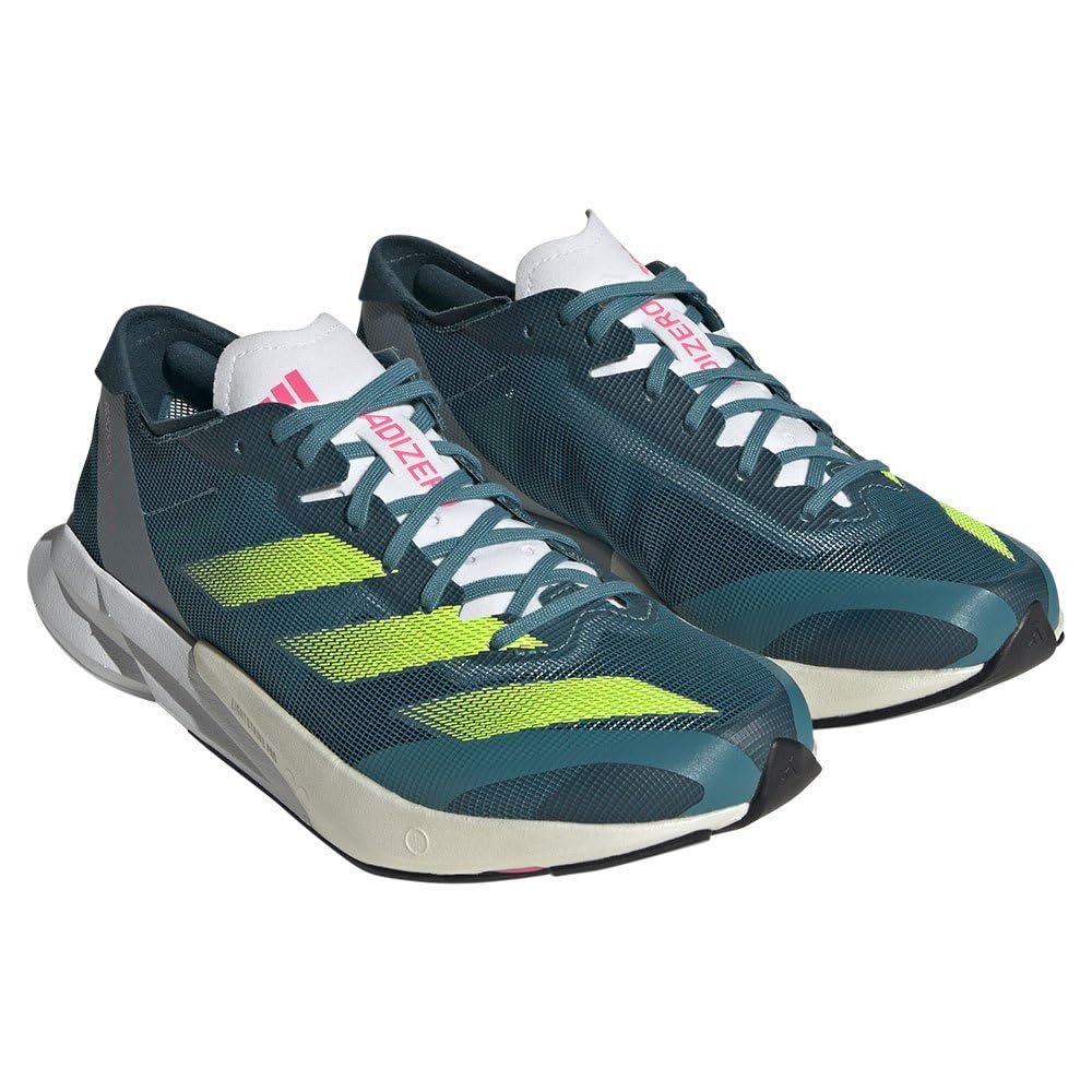 Adidas Adizero Japan 8W Women's Running Shoes, Size 23.5, Blue Gray and Lemon Yellow