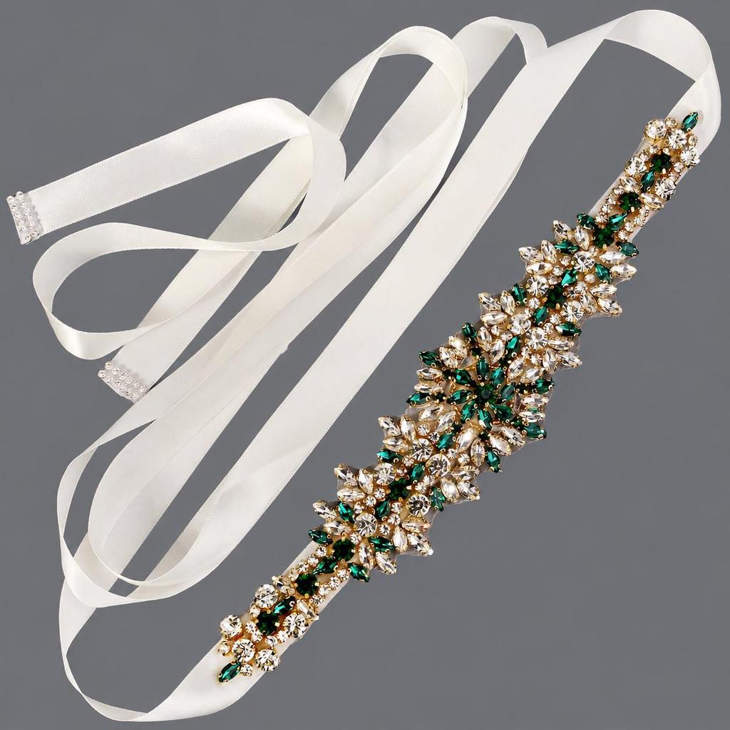 Elegant Silver Rhinestone Wedding Belt – Versatile High-End Dress Accessory for Fashion Shows and Performances