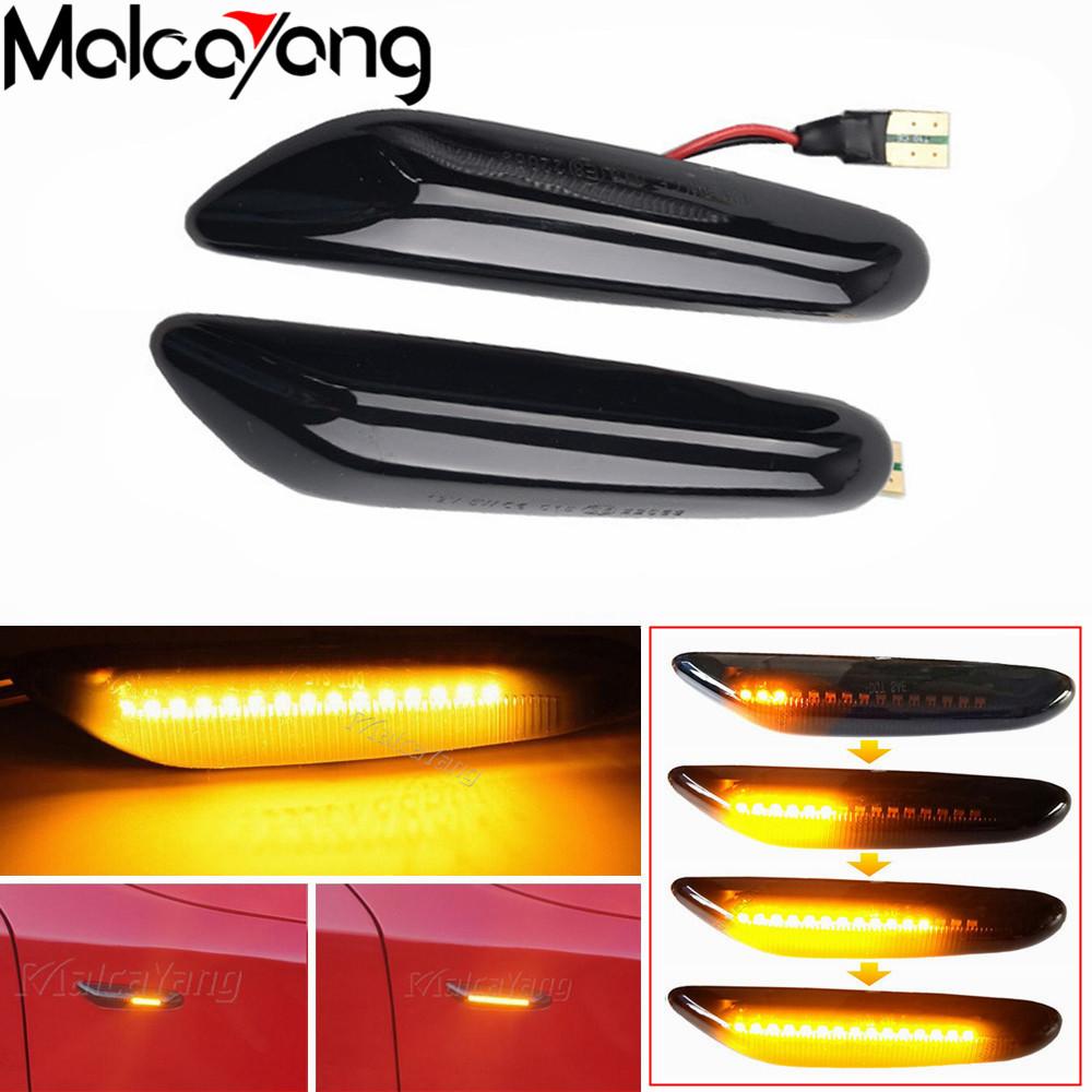 

2Pcs Dynamic LED Fender Light Side Marker Lamp For BMW E60 E61 E90 E91 E87 E81 E83 E84 E88 E92 E93 E82 E46 1 3 5 Series X1 X3