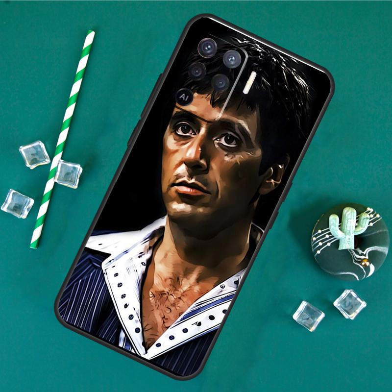 Al Pacino Scarface Phone Case For Oppo A18 A38 A58 A78 A98 A40 A60 A80 A91 A15 A17 A74 A94 A54 A57S A16 A76 A96