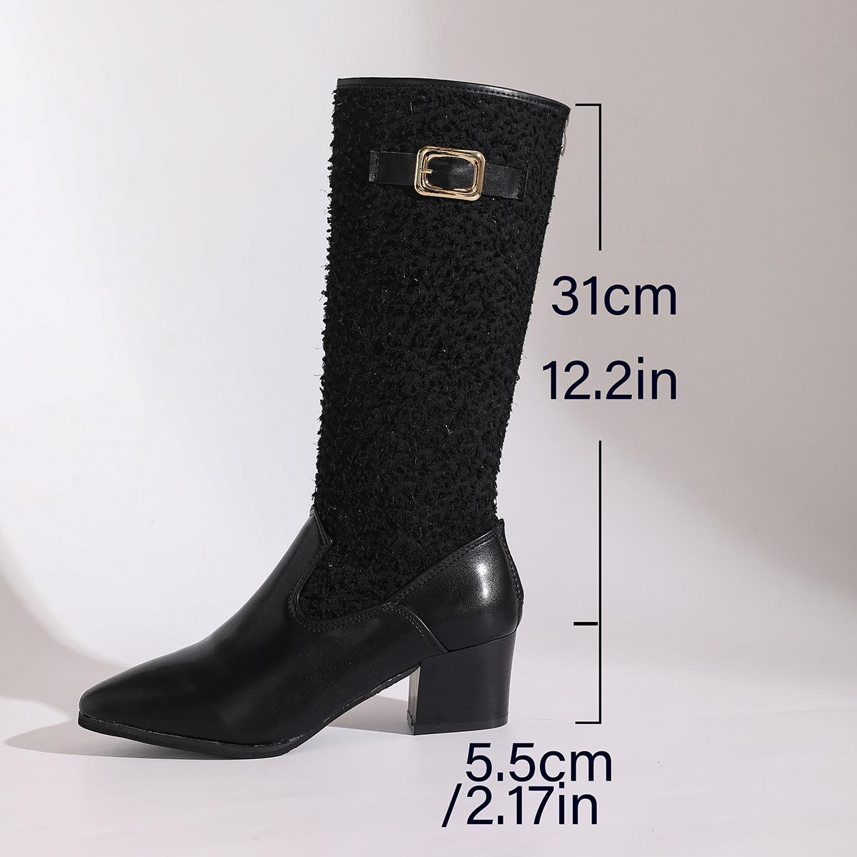 

Женские ботильоны в британском стиле, длинные, модные, сто мягких, эластичные, удобные, амортизирующие, нескользящие, повседневные, спортивные, рыцарские ботинки 42 чёрный