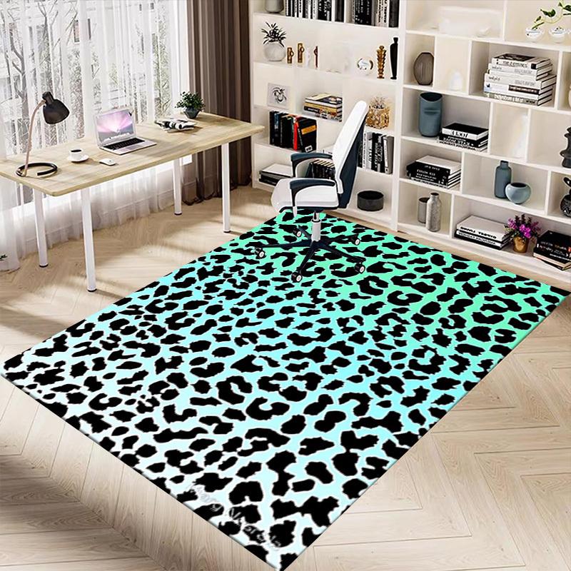 1PC Leopard print Extra Large Non Slip Floor carpet, Office, family, bedroom Large Area Rug Indoor Rugs, Vibrant Colors
