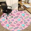 1pc Candy Pattern Chair Carpet for Office Non Slip, Machine Washable Rug for Office, Room Holiday Decor for Christmas, Birthday Polyester