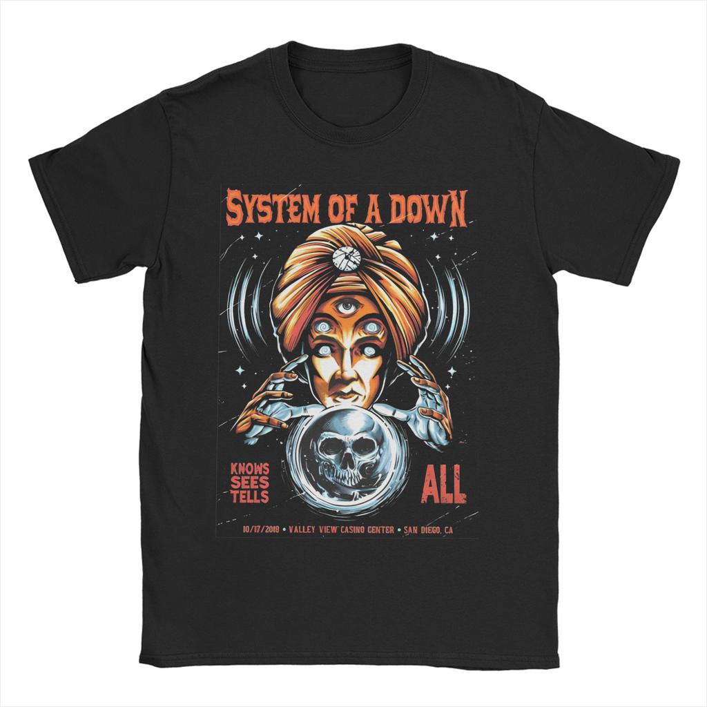 Proud Band System Of A Down for Men Women T Shirt Metal Music Tee Shirt Short Sleeve Crew Neck TShirt 100 Cotton Clothes