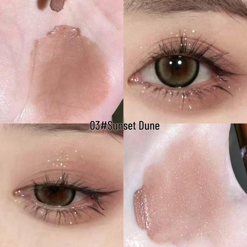 Kakashow Starry Sparkle Liquid Eyeshadow: Pearlescent Matte Glitter Highlighter for Brightening Under-Eye Area.