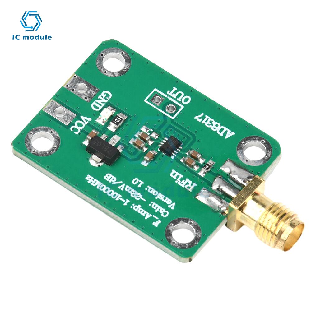 AD8317 High Frequency Output Log Detector Power Meter 1M-10000MHz DC 7-15V RF Module RF Signal Power Detection