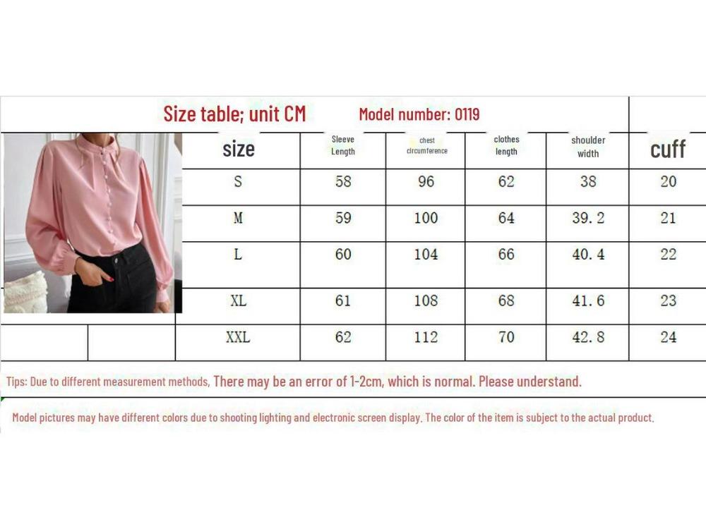 Button Up Elegant Women's Long Sleeve Solid Color Loose Fit Lapel Shirt