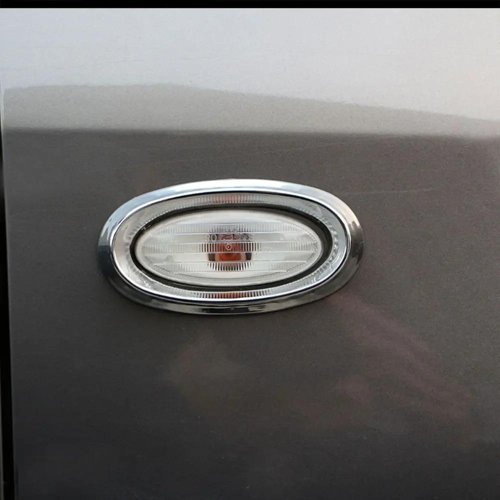 For Nissan Sunny Versa Almera Latio 2011 2012 2013 Side Fender Turn Light Lamp Cover Sticker 2Pcs Moulding Trim Accessories