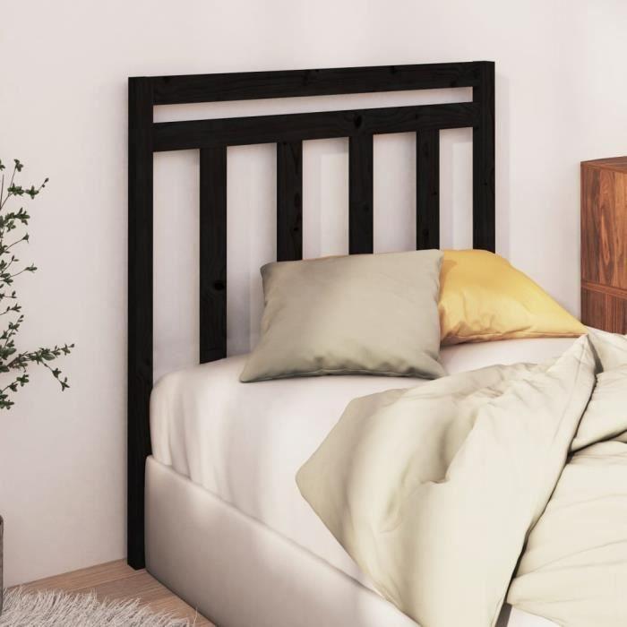 VidaXL Headboard Black 95x4x100 Cm Solid Pine Wood822246