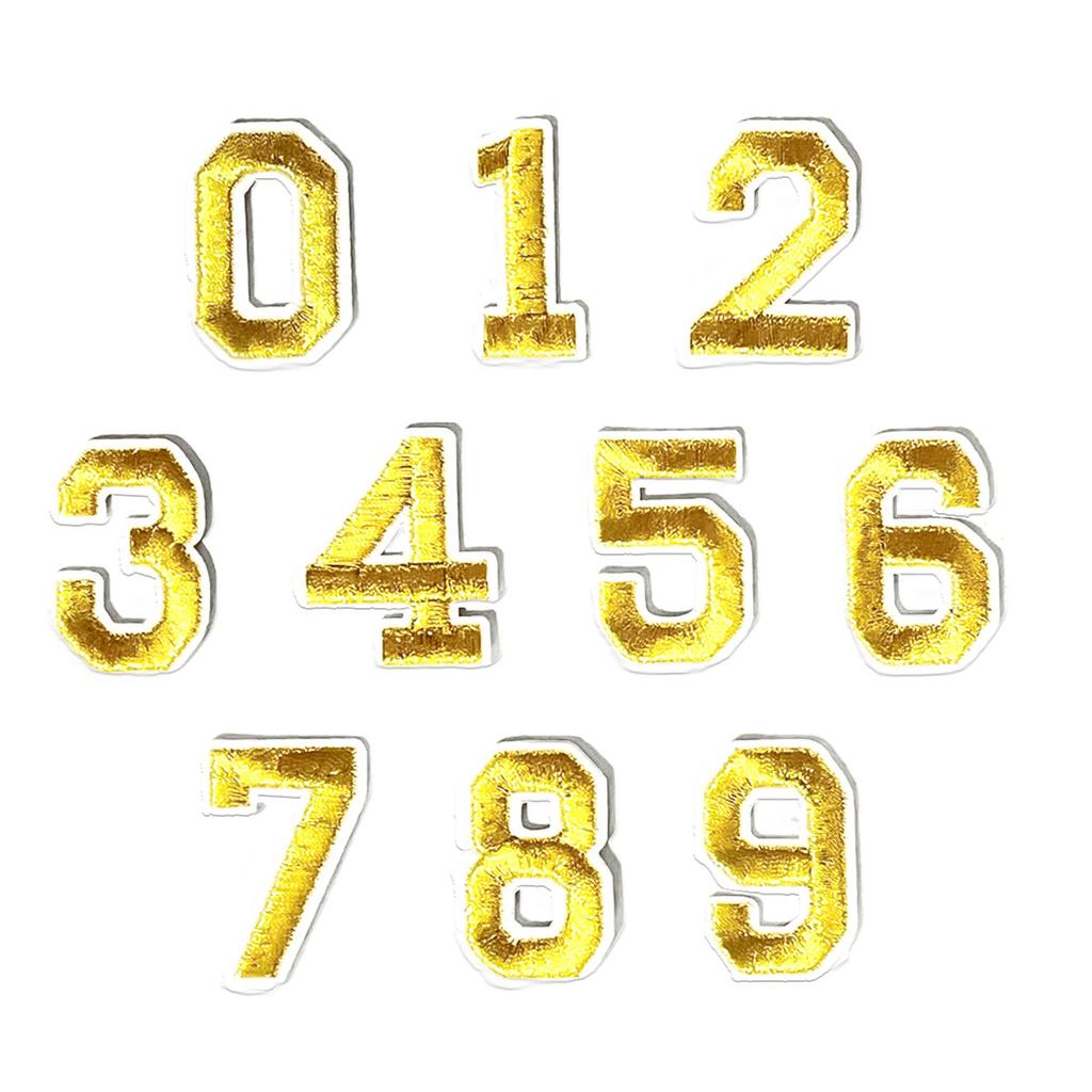Colorful English Letter & Number Embroidery Patch Set for Clothing Decoration