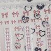 Lace Bowknot Nail Art Stickers 5D Embossed Nail Stickers Bowknot White Lace Self Adhesive Nail Art Supplies Decals