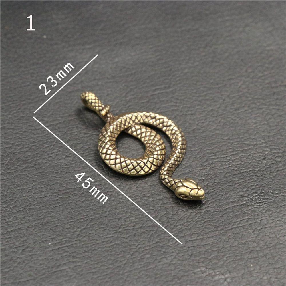 Brass Metal Handmade Cobra Animal Keyring Snake Shape Keychain Hand Bag Pendant Key Ring Tool