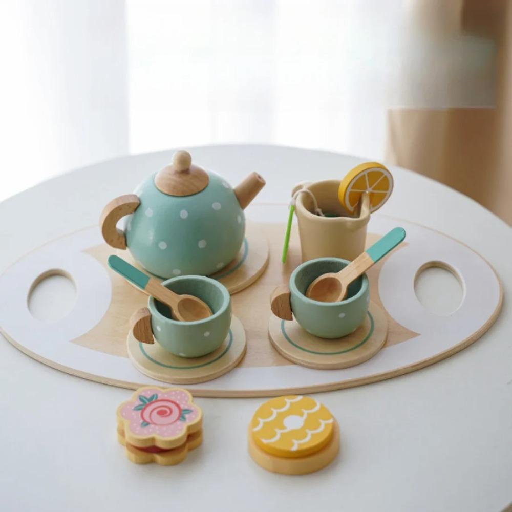 Nordic Home Simulation Teapot Tea Set Girl Afternoon Tea Kitchen Toys Children Kindergarten Birthday Gift