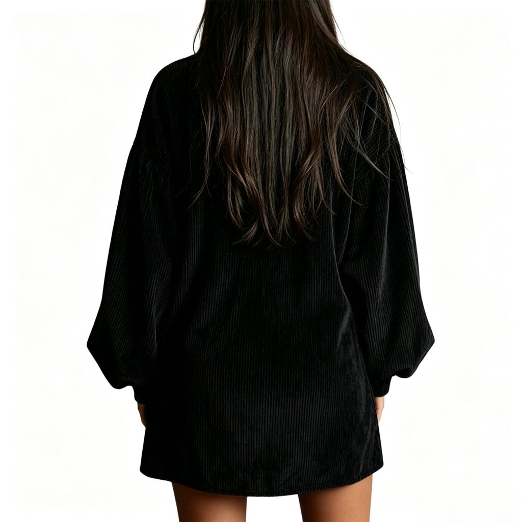 Women's Casual Loose Fit Long Sleeve Pullover Dress for Everyday Wear