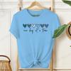 It'S One Day At A Time Heart Print Unisex'S Casual Graphic T-Shirt Short Sleeve Round Neck Top Summer Fashion Unisex's Clothing