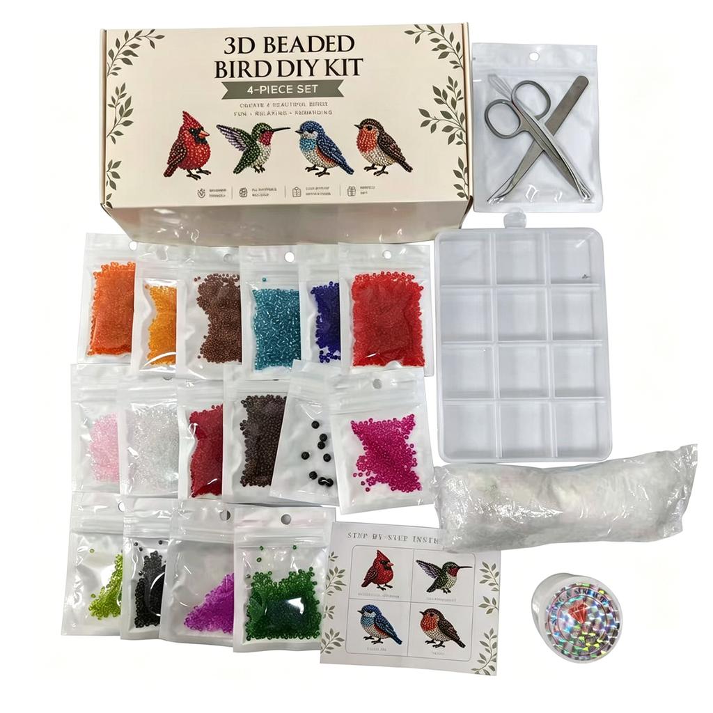 Kit Creativo Animale con Perline 3D Fai da Te Set Creativo con Perline Animali Carini Set Artistico con Perline Fatto a Mano per Adulti Adolescenti Decorazione per la Casa