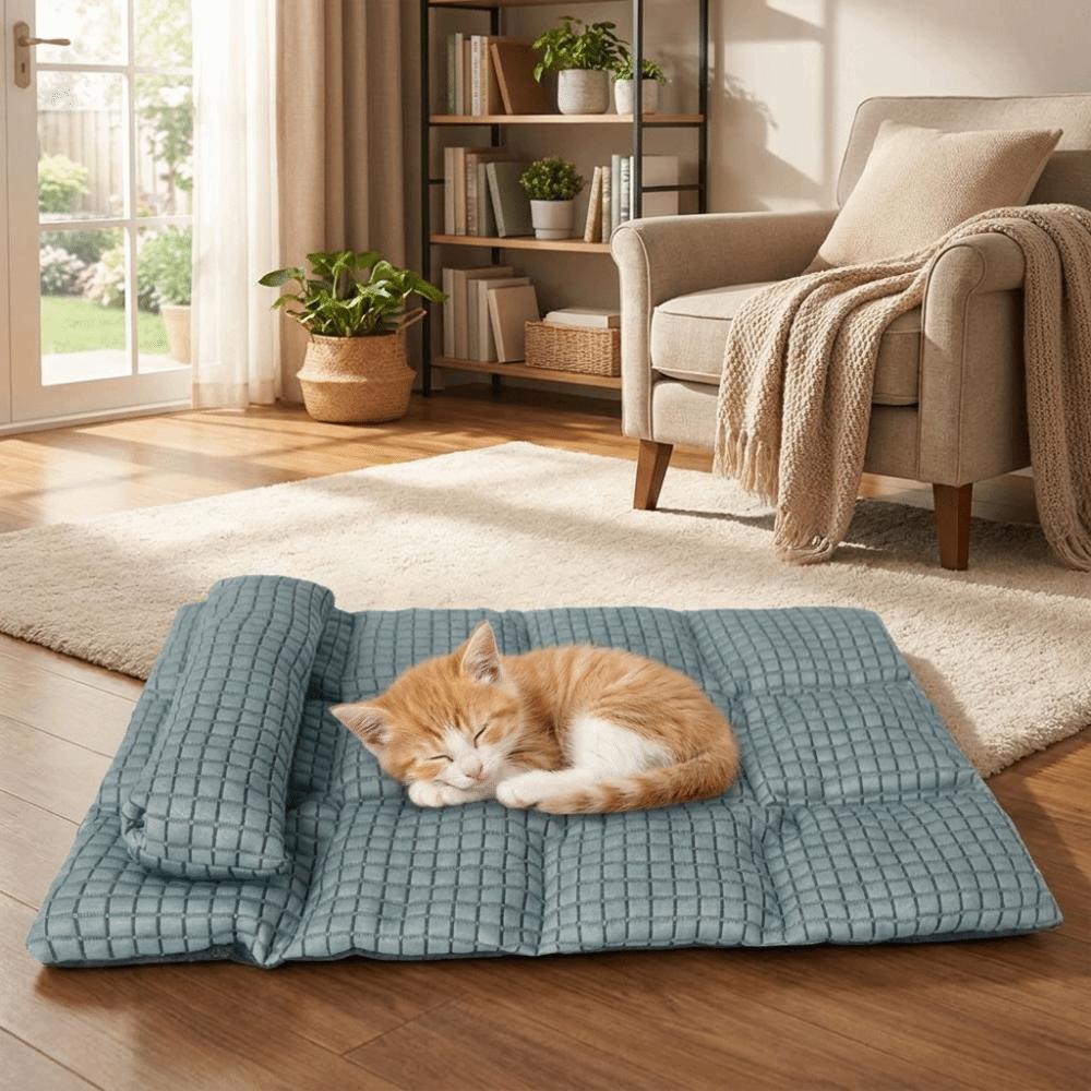 Folding Dog Sleeping Mat Breathable Pet Cool Bed Mat Universal Dog Cooling Mat  Indoor Use