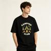 Vintage Camping Club Graphic Tshirt For Unisex Tent Campfire Print Black White Tee Outdoor Streetwear
