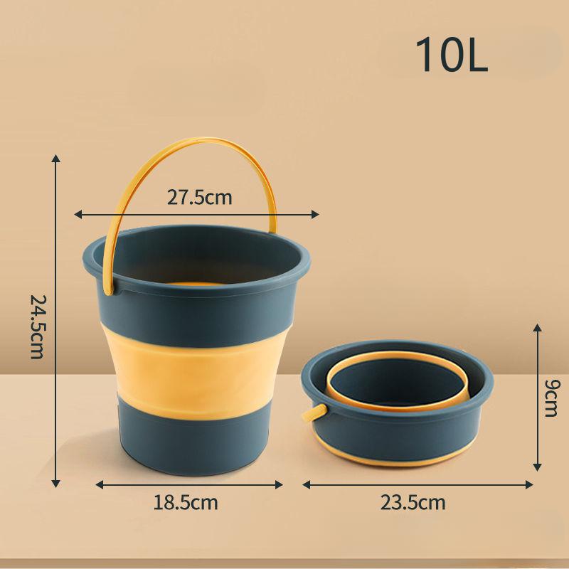 Folding Bucket Multifunctional Silicone Bucket for Car Washing Fishing Camping Water Container Collapsible Bucket