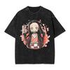 Anime Demon Slayer Hashibira Inosuke Graphic T Shirt Men Women Cotton Tshirts Vintage Washed Tee Harajuku Male Casual T-shirts