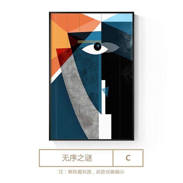 Pictură geometrică în pânză de culoare abstractă, postere și imprimeuri, imagini de artă de perete impresioniste creative pentru decorarea camerei de zi