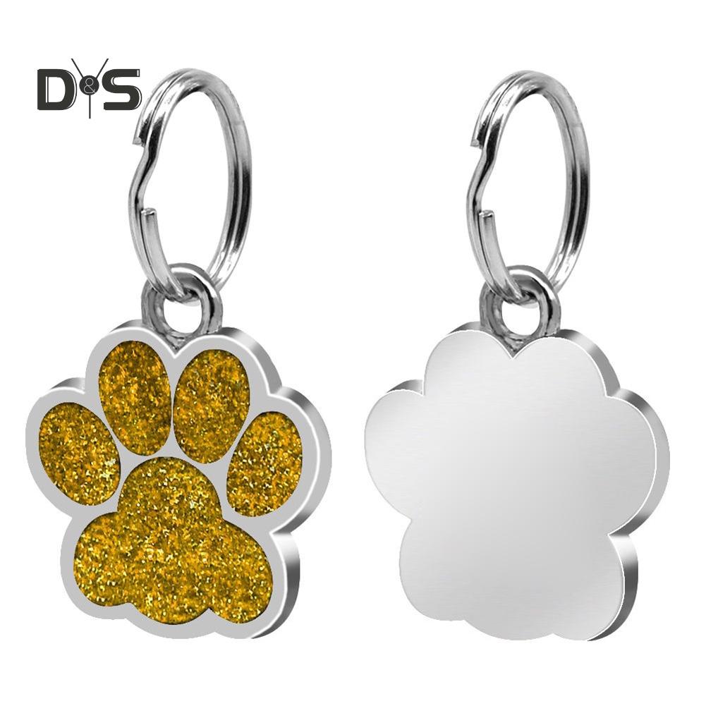Puppy Town Jewelry Gift Mini Paw Pattern Puppy Dog Cat Collar ID Tag Pendant
