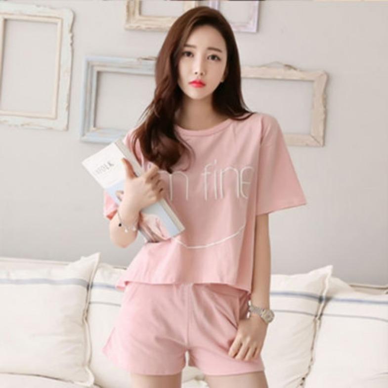 Women's Pajama Set Pajamas Short Sleeve Top Shorts 2pcs/set