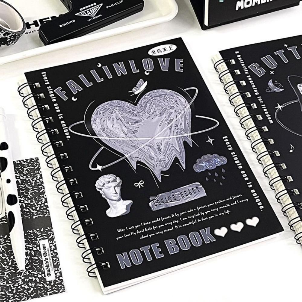 50 Sheet A5 Notebook Y2K Vintage American Style Notebook Coil Notapad Office Accessories